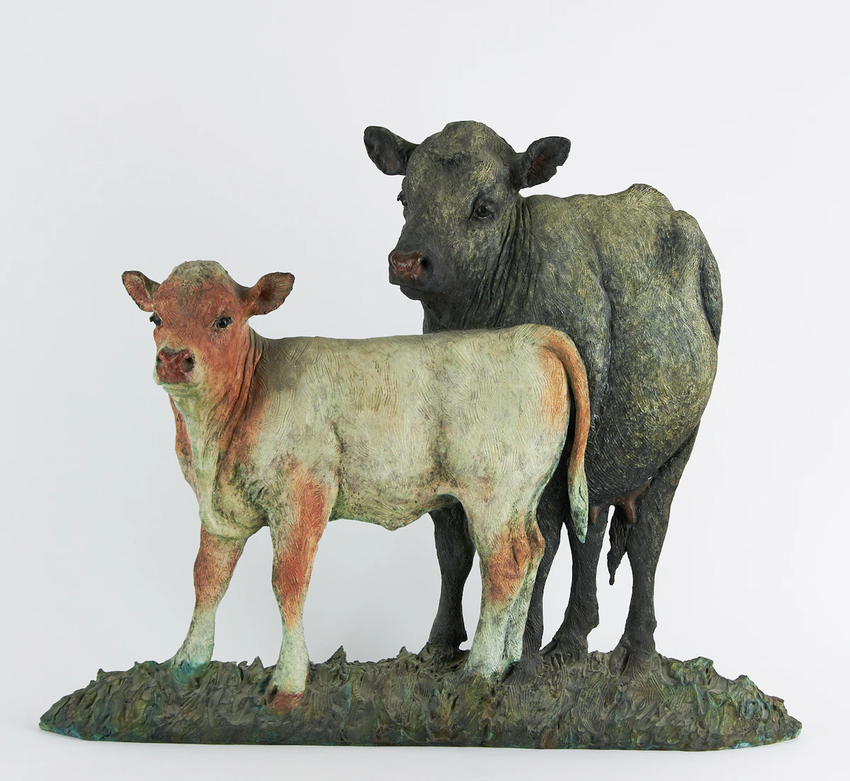 Joe Fafard, Atta Girl and Boy, patinated bronze, 1998