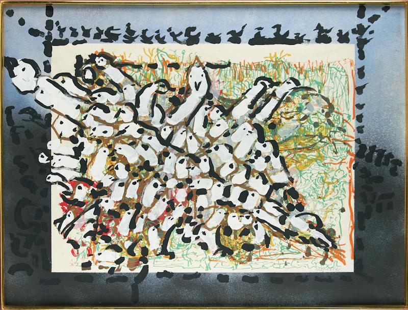 Jean Paul Riopelle, Untitled, laid on canvas, 1983 - view 2
