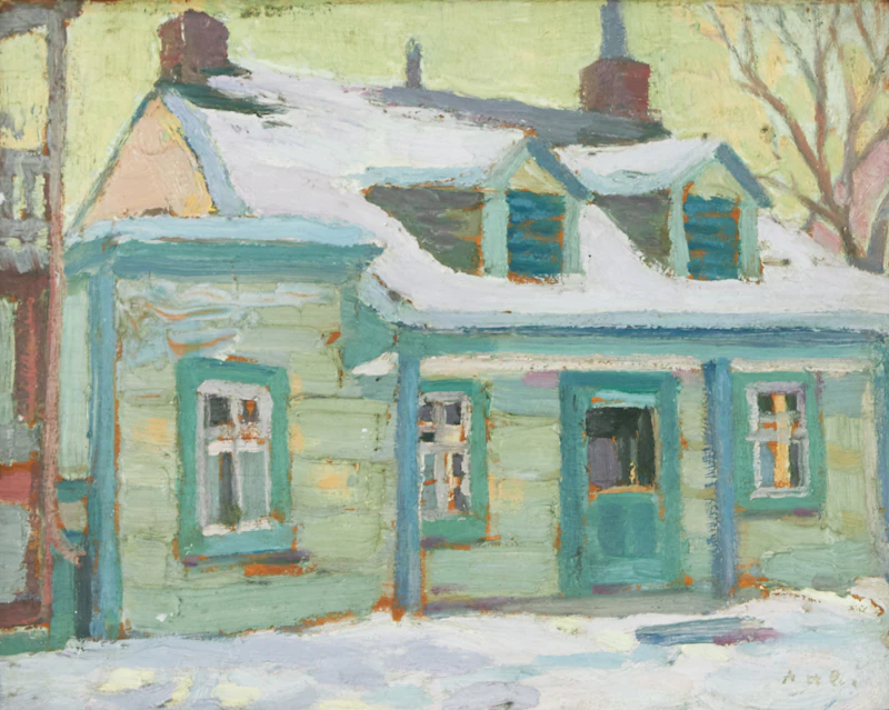 Quebec House in Winter by Albert Henry Robinson