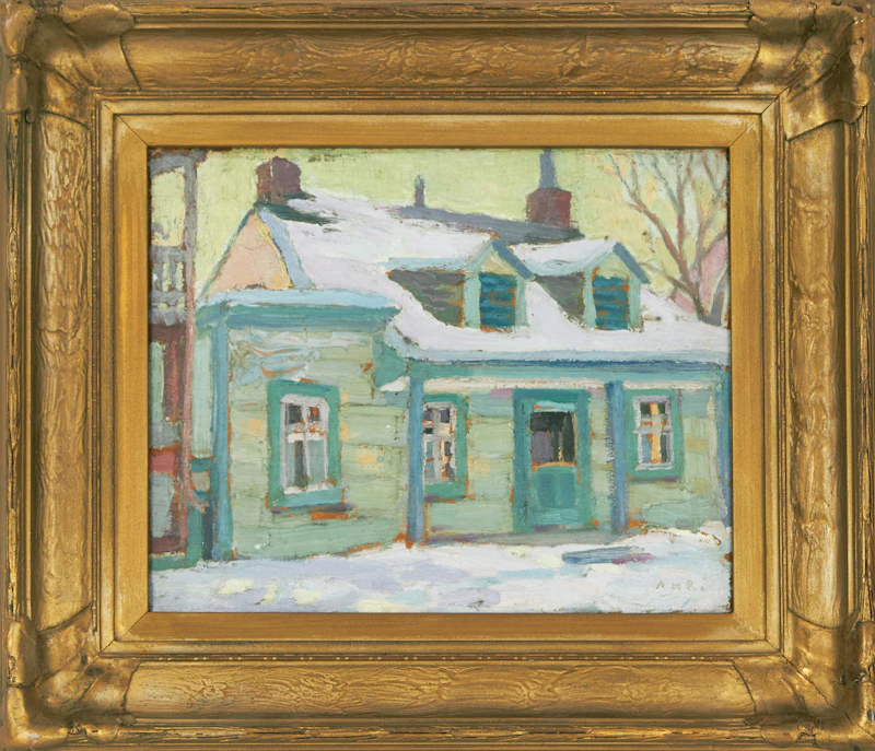 Albert Henry Robinson, Quebec House in Winter, oil on board - view 2