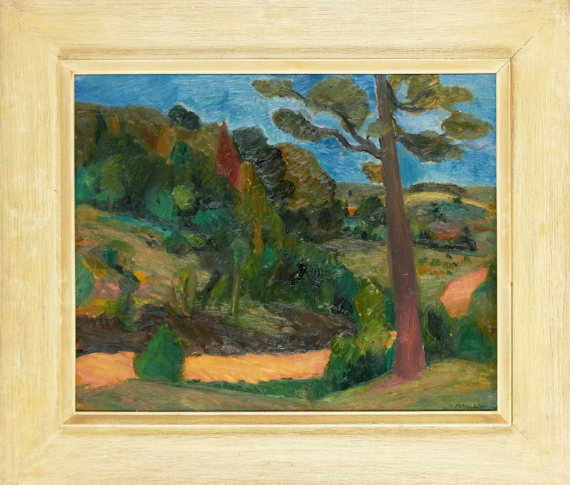 William Goodridge Roberts, Rolling Hill Landscape, oil on board - view 2