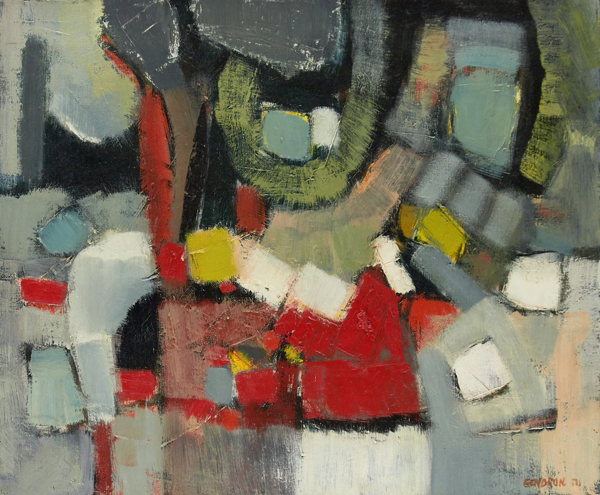 Pierre Gendron, Fondrière, oil on canvas, 1962