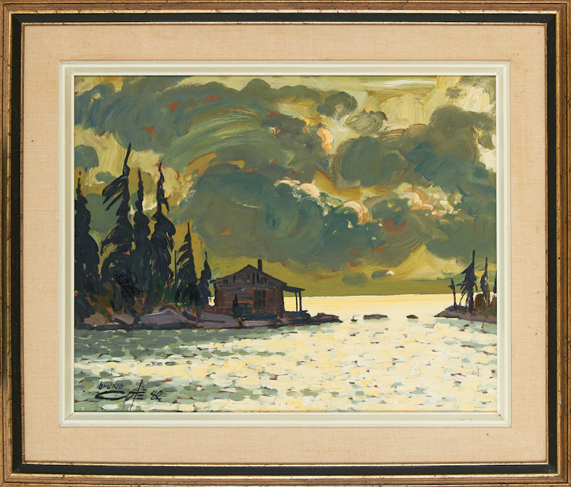 Bruno Côté, St. Lawrence River, oil on board, 1982 - view 2