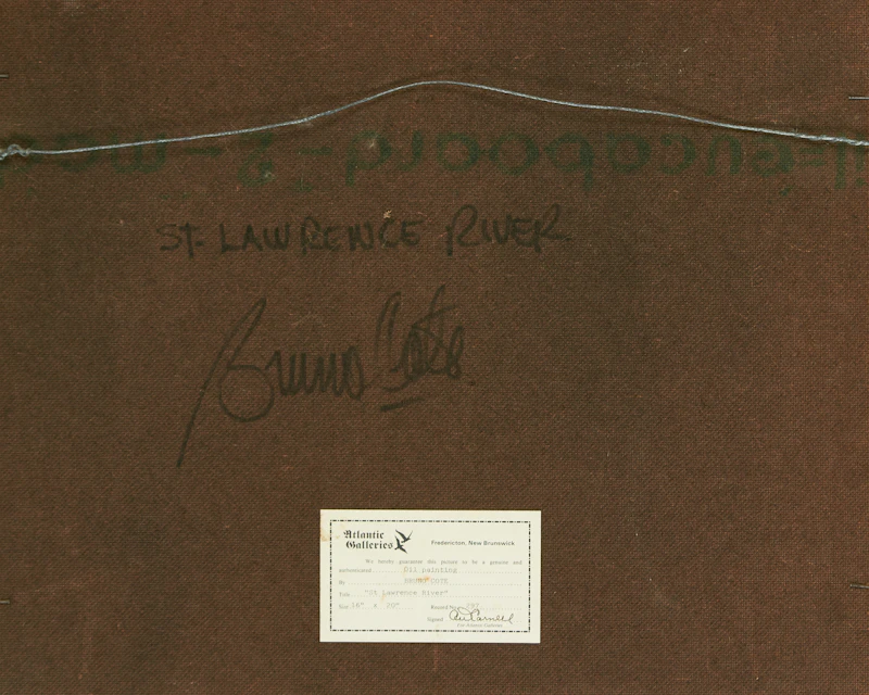 Bruno Côté, St. Lawrence River, oil on board, 1982 - view 3
