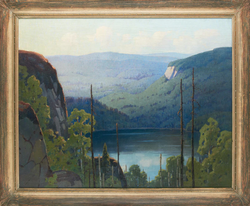 Frederick Henry Brigden, Lake in the Hills, oil on canvas - view 2