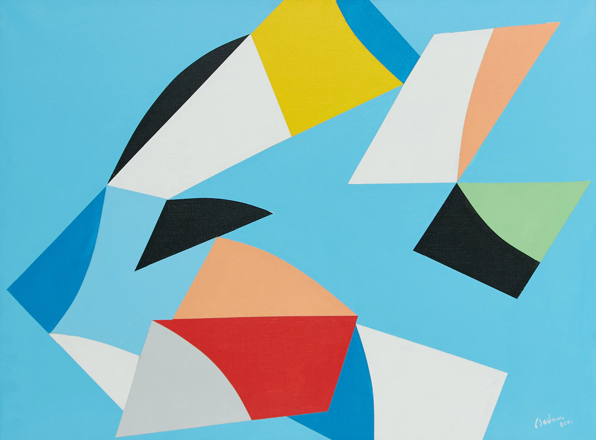 Christian Marcel Barbeau, La Neige De Ses Rires, acrylic on canvas, 2001