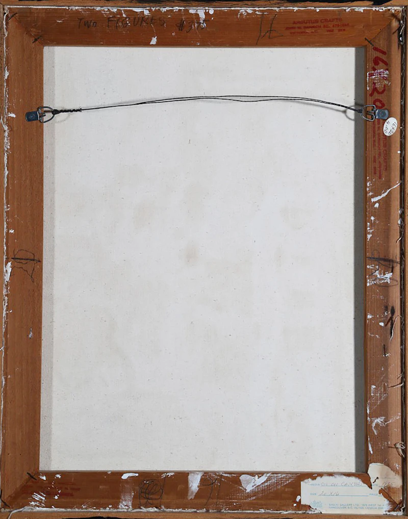 Maxwell Bennett Bates, Two Figures, oil on canvas, 1975 - view 3