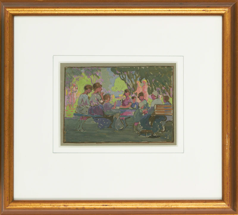 Emily Louise Orr Elliott, Celebration on The Green, gouache on cardstock - view 2