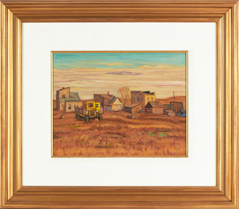 Alexander Young Jackson, Southern Alberta Town, oil on board - view 2