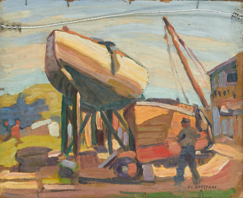 Peter Clapham Sheppard, Toronto Skyline, circa 1932, oil on board - view 2