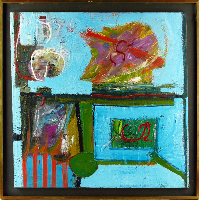 Harold Barling Town, Still Life, oil and lucite on canvas, 1960 - view 2