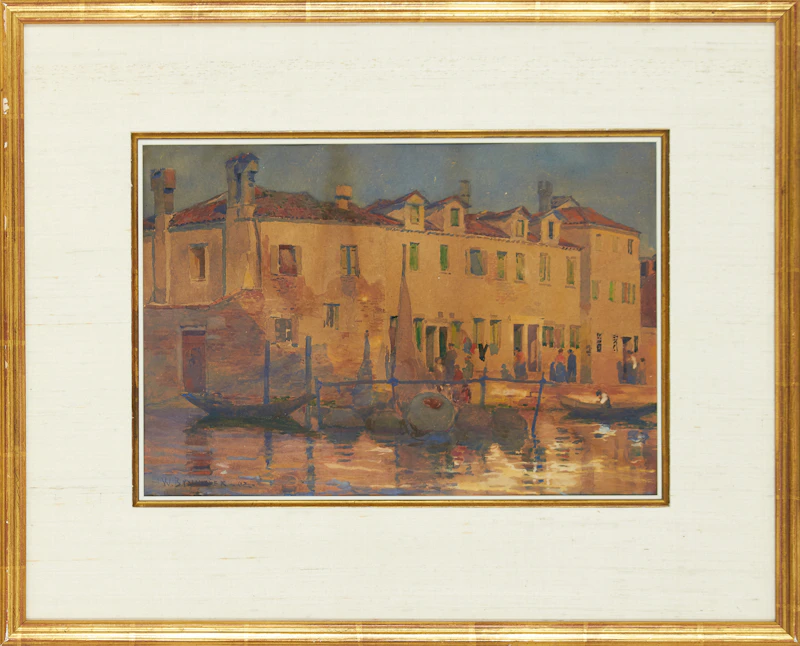 William Brymner, Canal Scene, watercolour, 1902 - view 2