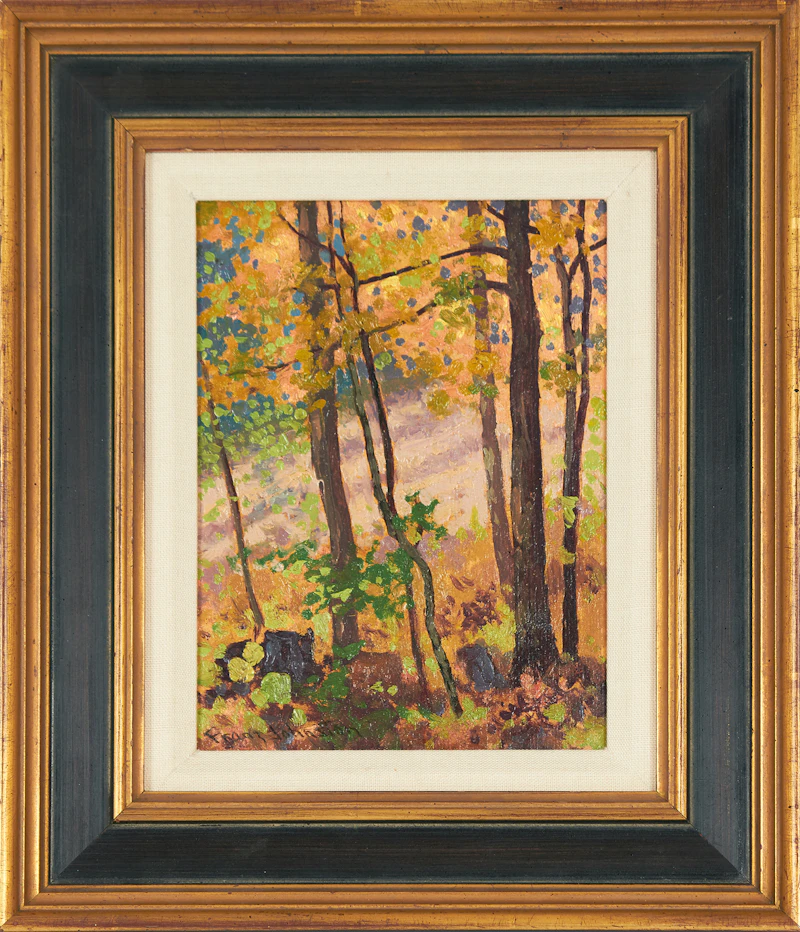 Frank Hans Johnston, Autumn Colour, oil on board - view 2