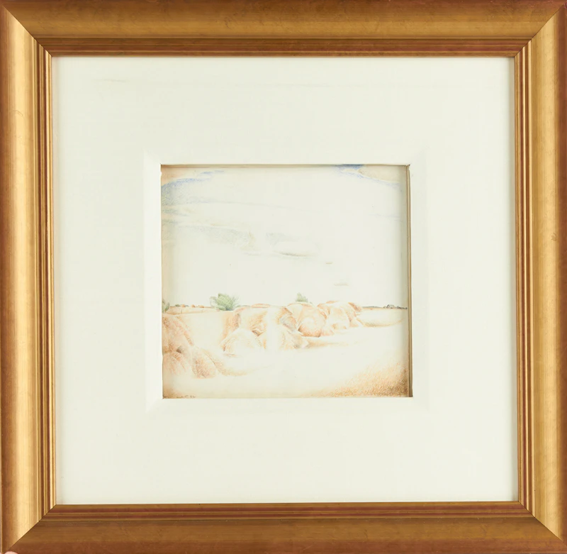 Lionel LeMoine FitzGerald, Harvest, watercolour, 1932 - view 2