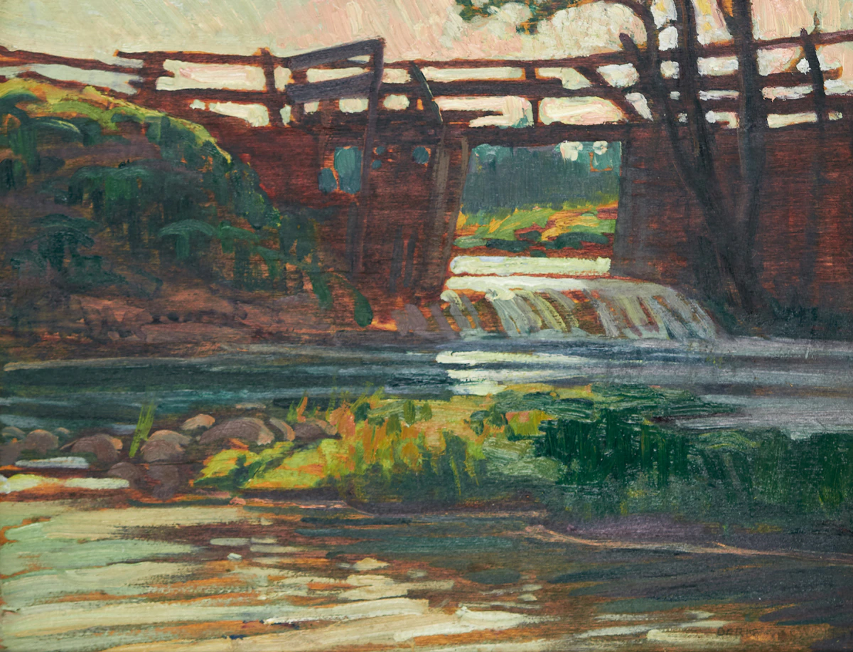 Doris Jean McCarthy, Near Fergus, Ontario, oil on board, 1933