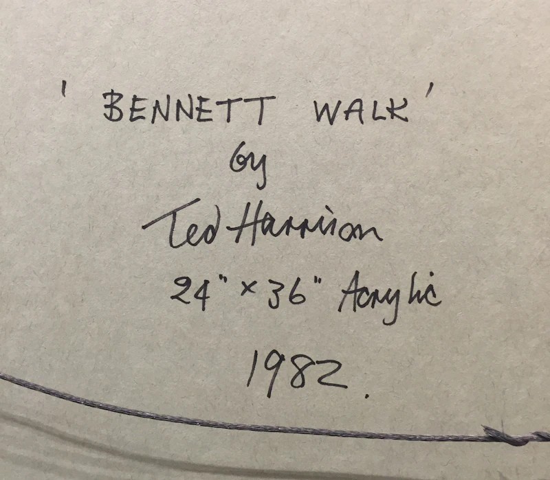 Ted Harrison, Bennett Walk, acrylic on canvas board, 1982 - view 3