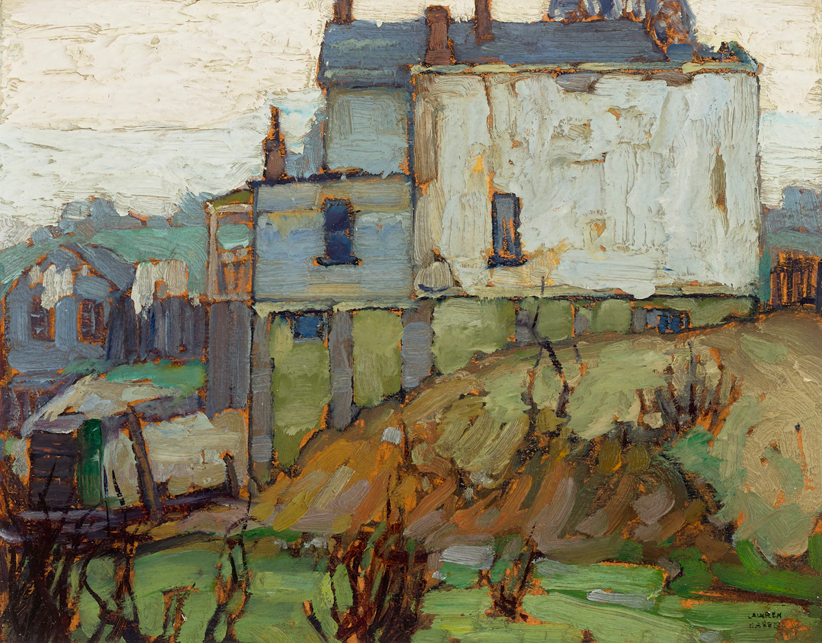 Lawren Stewart Harris, Shacks, oil on panel