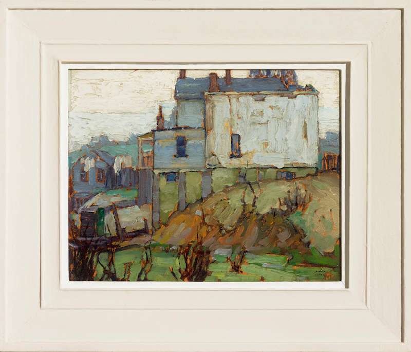Lawren Stewart Harris, Shacks, oil on panel - view 2