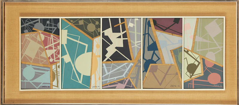 Jean-Paul Jérôme, Five Abstract Compositions, acrylics on canvas - view 2