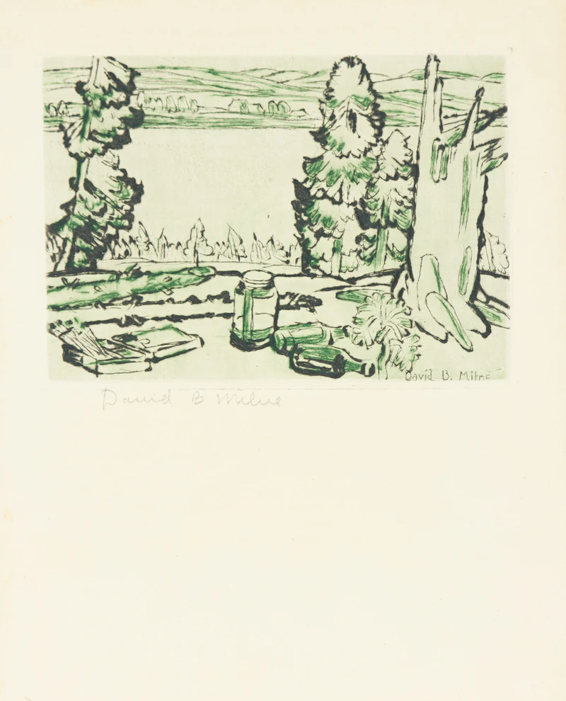 David Brown Milne, Painting Place (Hilltop), printed in colours - view 2