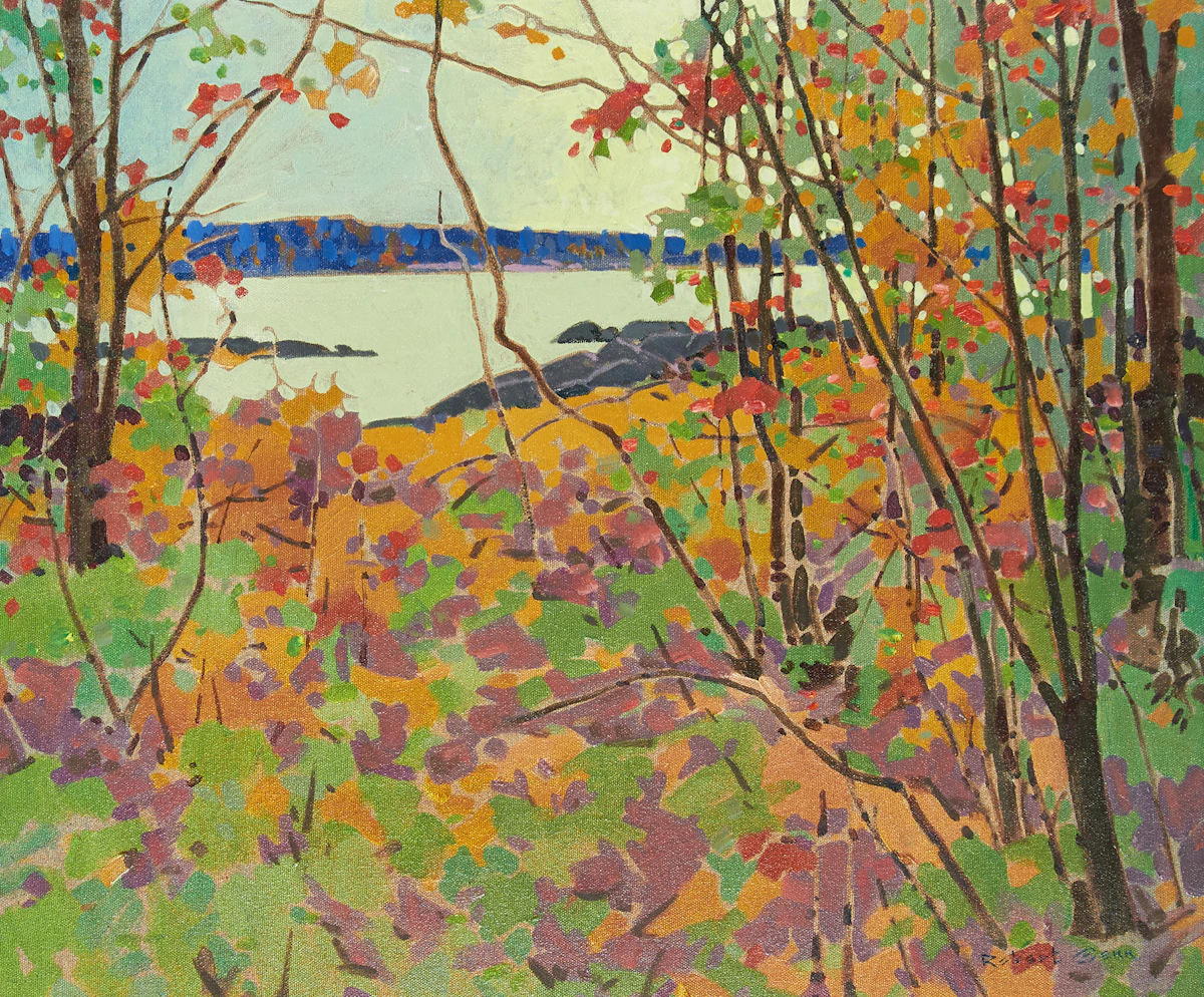 Robert Genn, October Pattern, Muskoka, acrylic on canvas