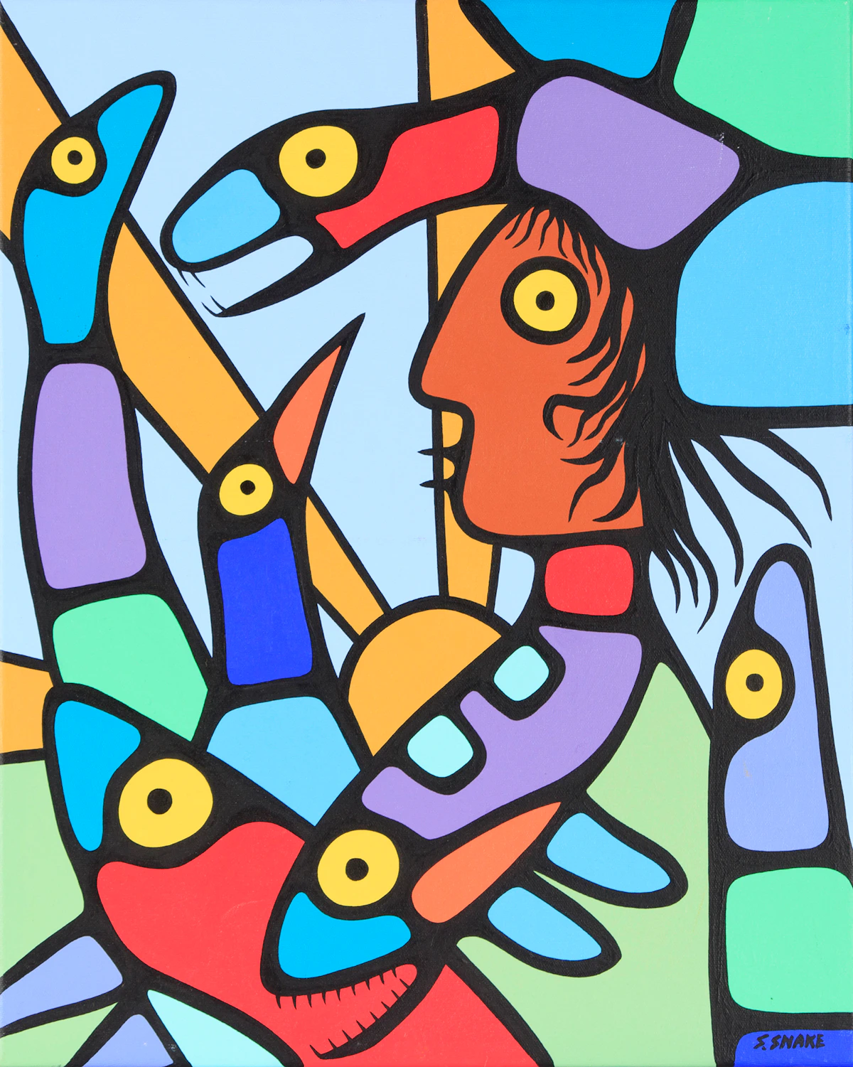 Stephen Snake, Untitled, acrylic on canvas