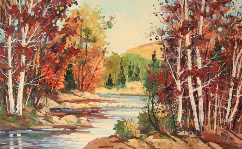 Julius Gyula Marosan, Autumn Ravine Landscape