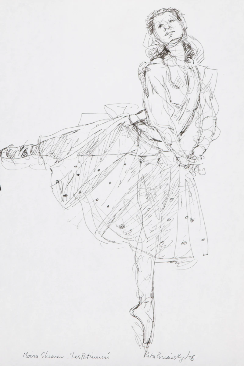 Rita Briansky, Marguerite; After Degas; Maria Shearer/Les Patineurs; Self Portrait, assorted media on paper (4) - view 2