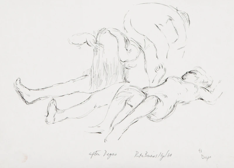 Rita Briansky, Marguerite; After Degas; Maria Shearer/Les Patineurs; Self Portrait, assorted media on paper (4) - view 3