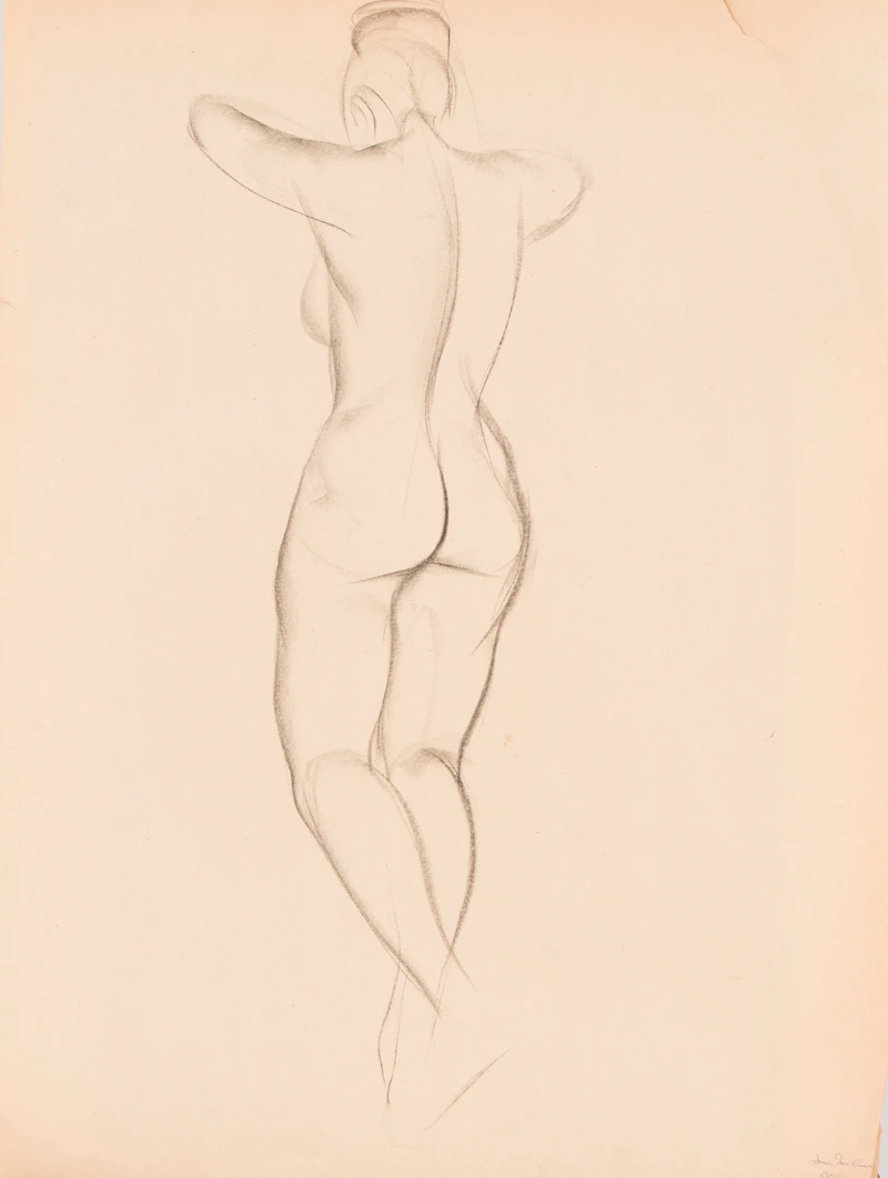 Doris Jean McCarthy, Portrait of a Woman; Female Nude, assorted media on paper (2) - view 2