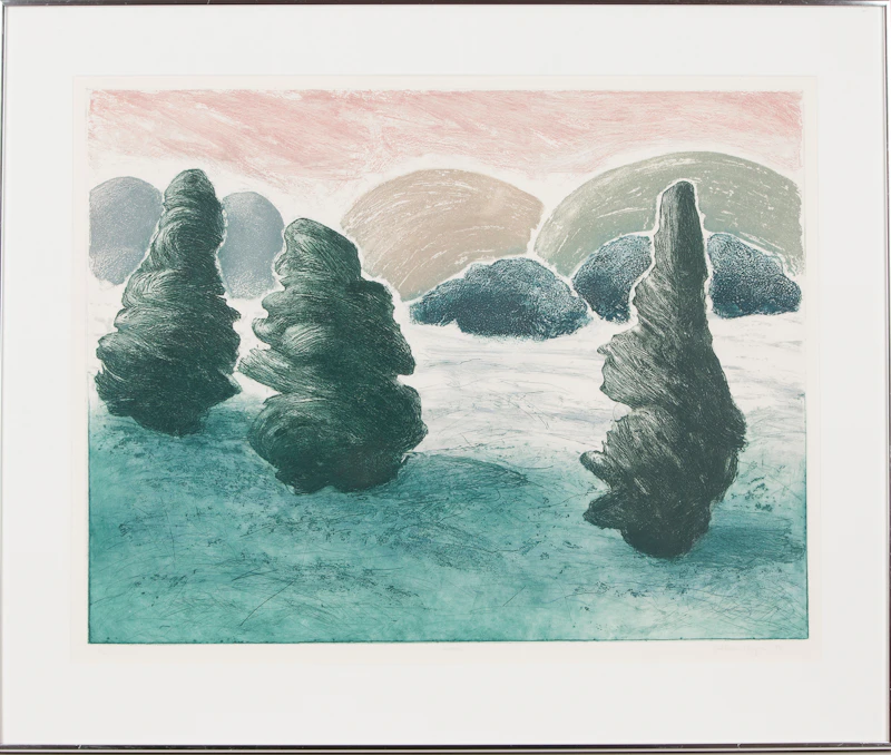 Robbin Yager, Quebec, colour etching, 1986 - view 2