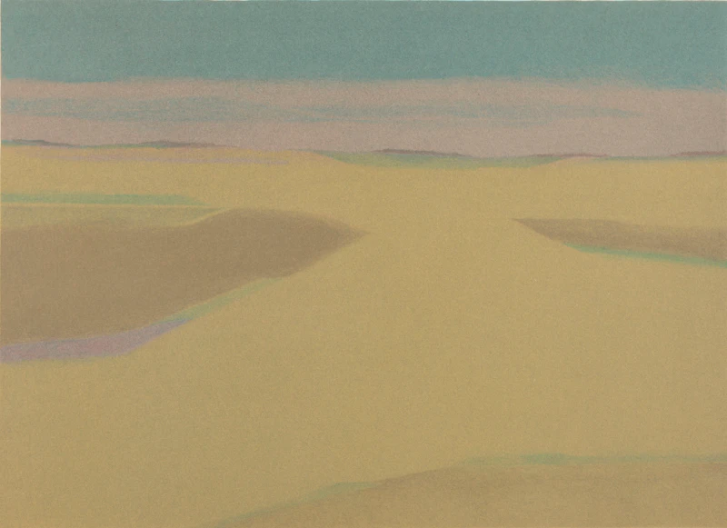 Takao Tanabe, The Land: The Field 1874, colour lithograph, 1973 - view 2
