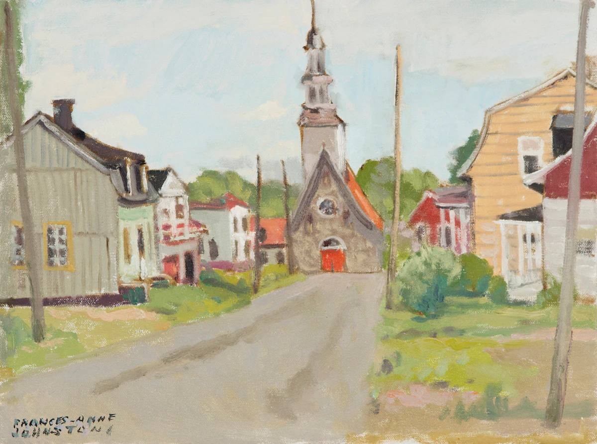 Frances Anne Johnston, Ile d’Orleans Roue, oil on board, 1980