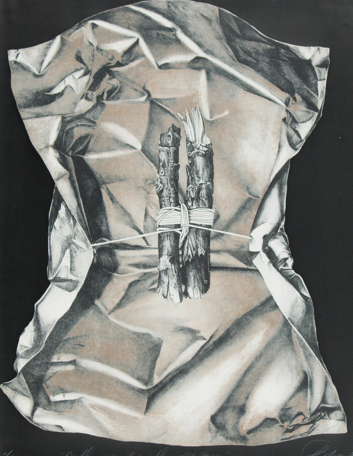 Paul Beliveau, De l’homme de nature a l’homme de raison, colour lithograph, 1982