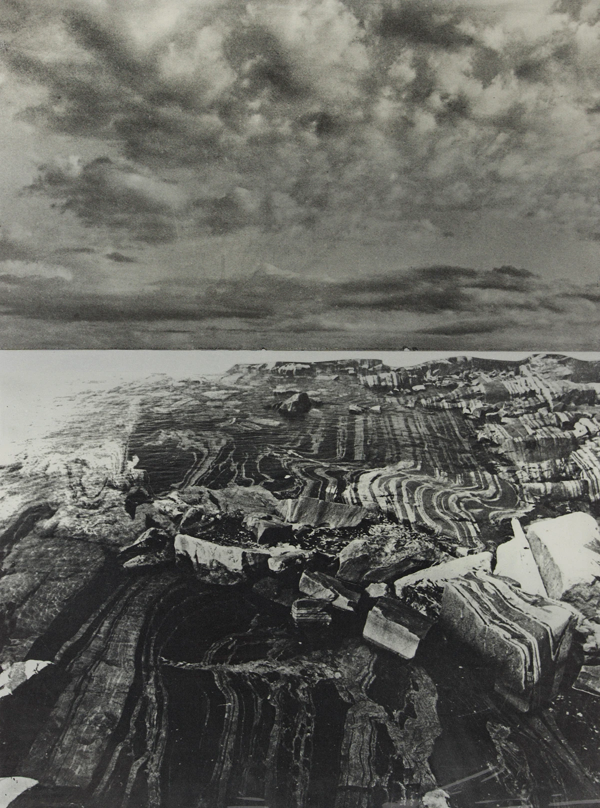 Edward John Bartram, Striated Coast, colour etching, 1977