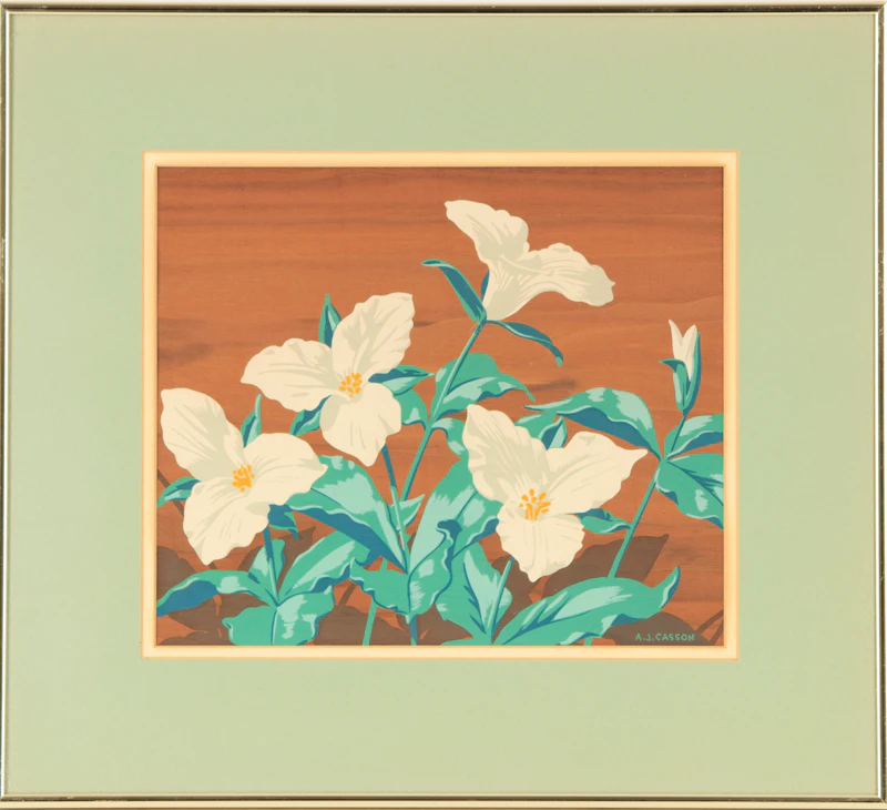 Alfred Joseph Casson, Trillium, silkscreen on veneer - view 2