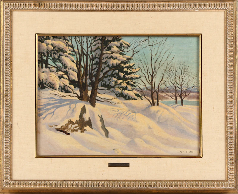Thomas Albert Stone, Winter, Ottawa River, oil on canvas - view 2