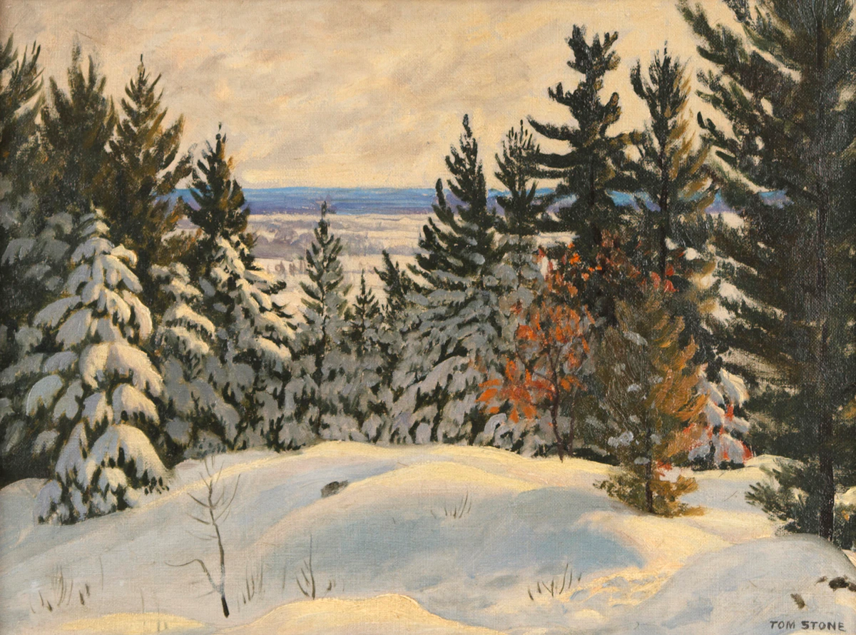 Thomas Albert Stone, Snowbanks, oil on canvas