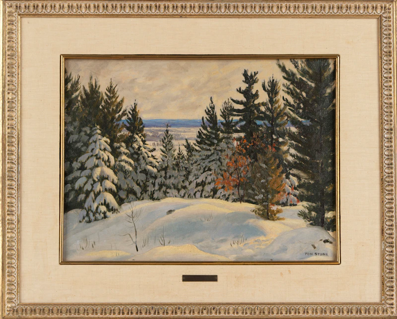 Thomas Albert Stone, Snowbanks, oil on canvas - view 2