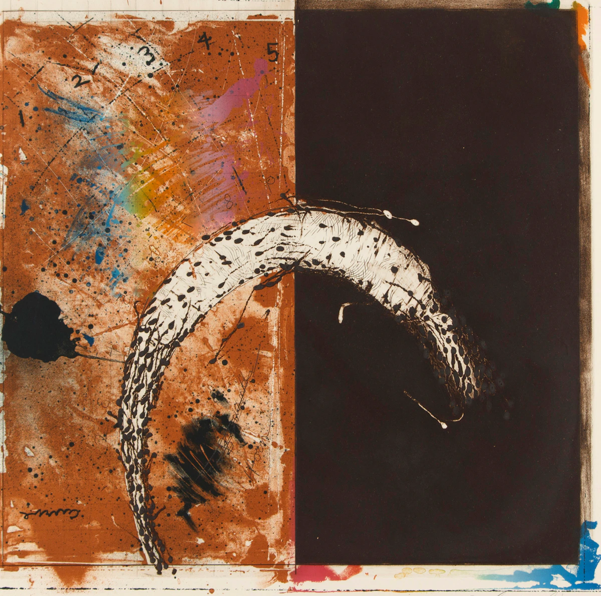 Otis Tamasauskas, Horn, colour lithograph, 1977