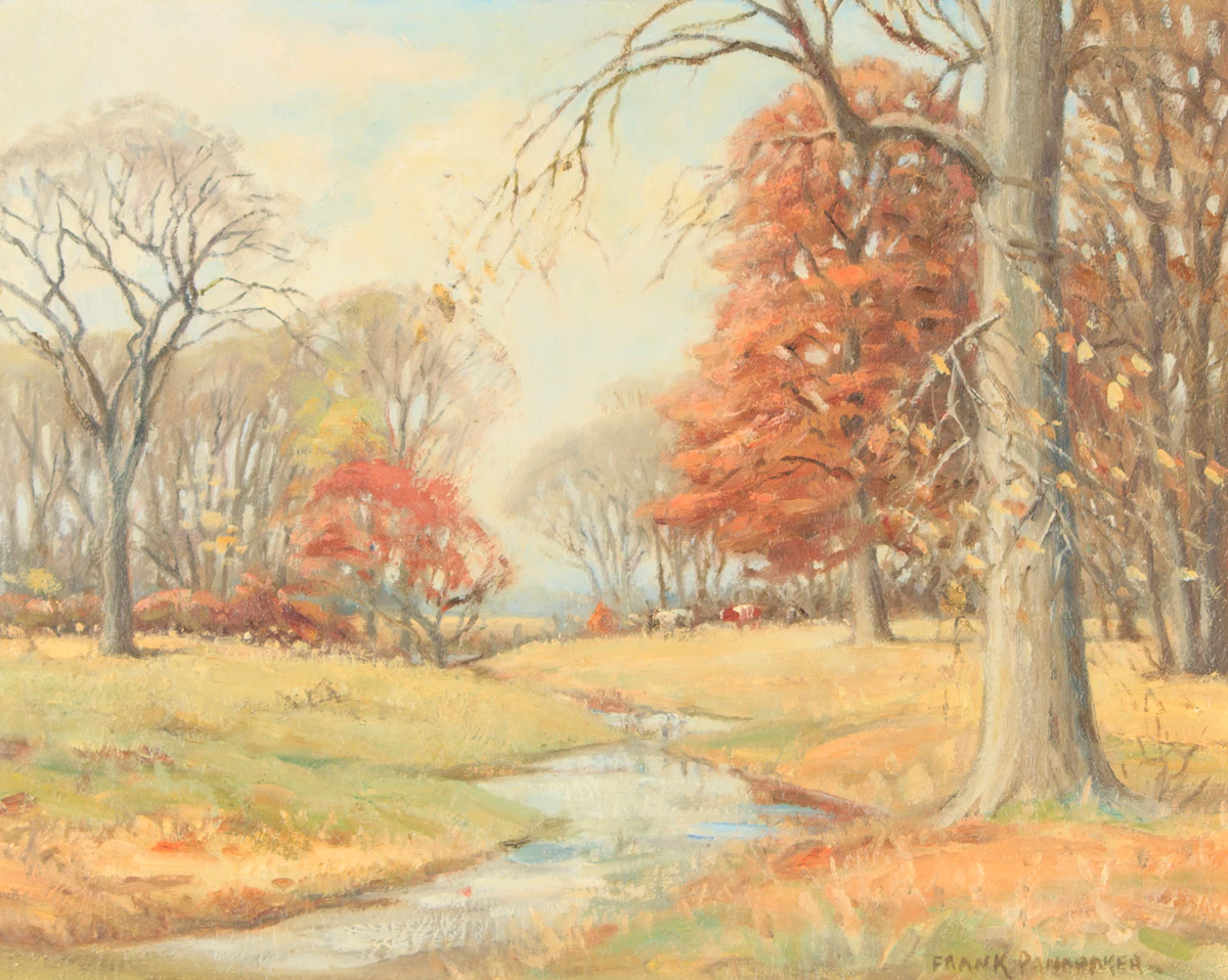 Frank Shirley Panabaker, Late Fall Near Ancaster, oil on board