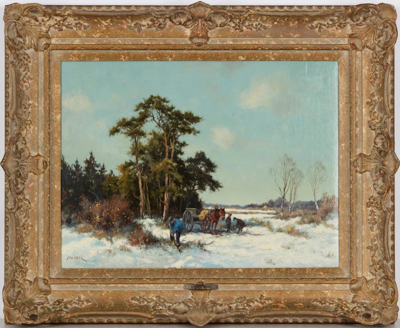 Dorus Arts, Picking Firewood (Three Figures), oil on canvas - view 2