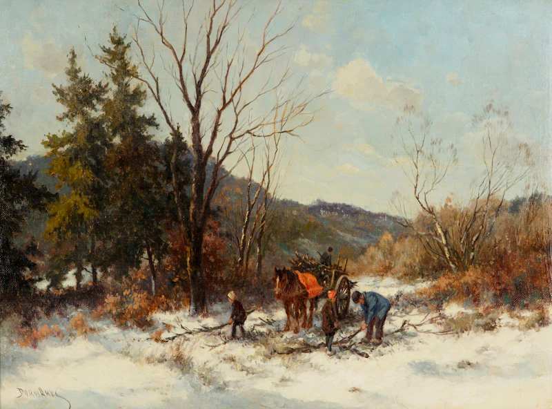 Picking Firewood (Four Figures) by Dorus Arts