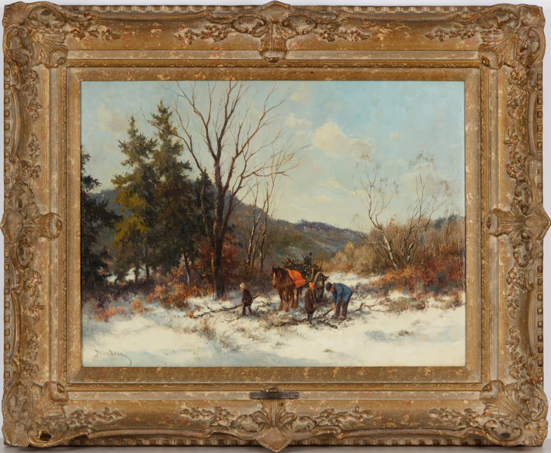 Dorus Arts, Picking Firewood (Four Figures), oil on canvas - view 2