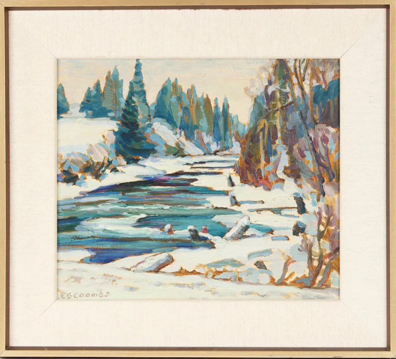 Edith Grace Coombs, Mud Creek Near Neighhick Lake, oil on board, 1933 - view 2
