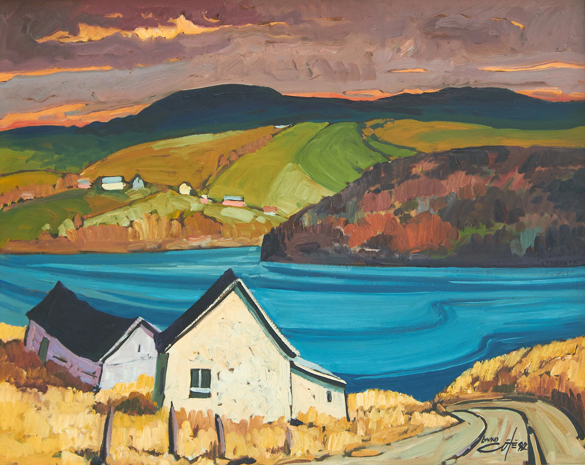 Bruno Côté, Riv St.-Jean, oil on board, 1992