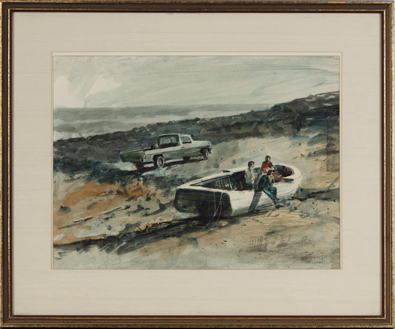 Thomas de Vany Forrestall, Washed Ashore, watercolour, 1975 - view 2
