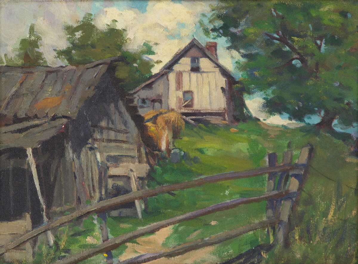 Queenie Gilverson Sorley, Moore Park Cottage (Shacks), oil on canvas board