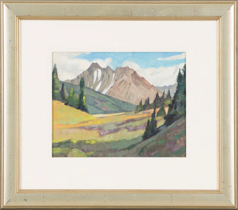 William Beverley Herbert, Rockies Landscape, oil on board - view 2