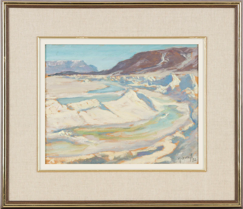 Maurice Hall Haycock, Alexandra Fjord (Edge of the Shore Ice), oil on board, 1972 - view 2